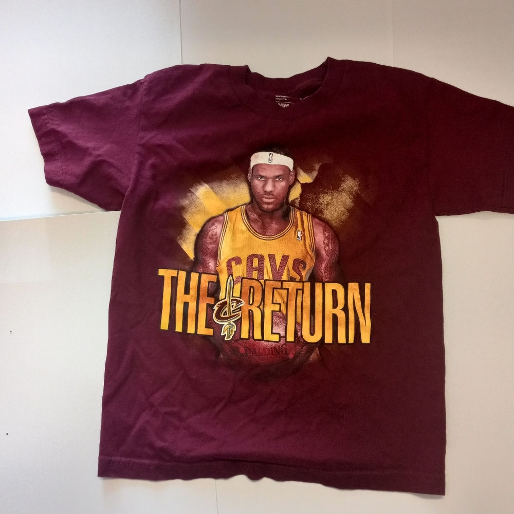 LeBron James The Return T-Shirt Size Youth Medium Cleveland Cavaliers Adidas